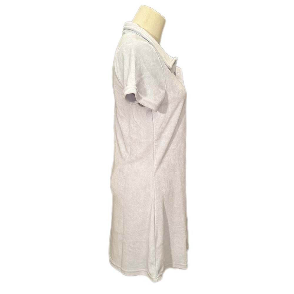 Mono B Baby Blue Buttoned Polo Terry Dress Medium - Picture 5 of 12